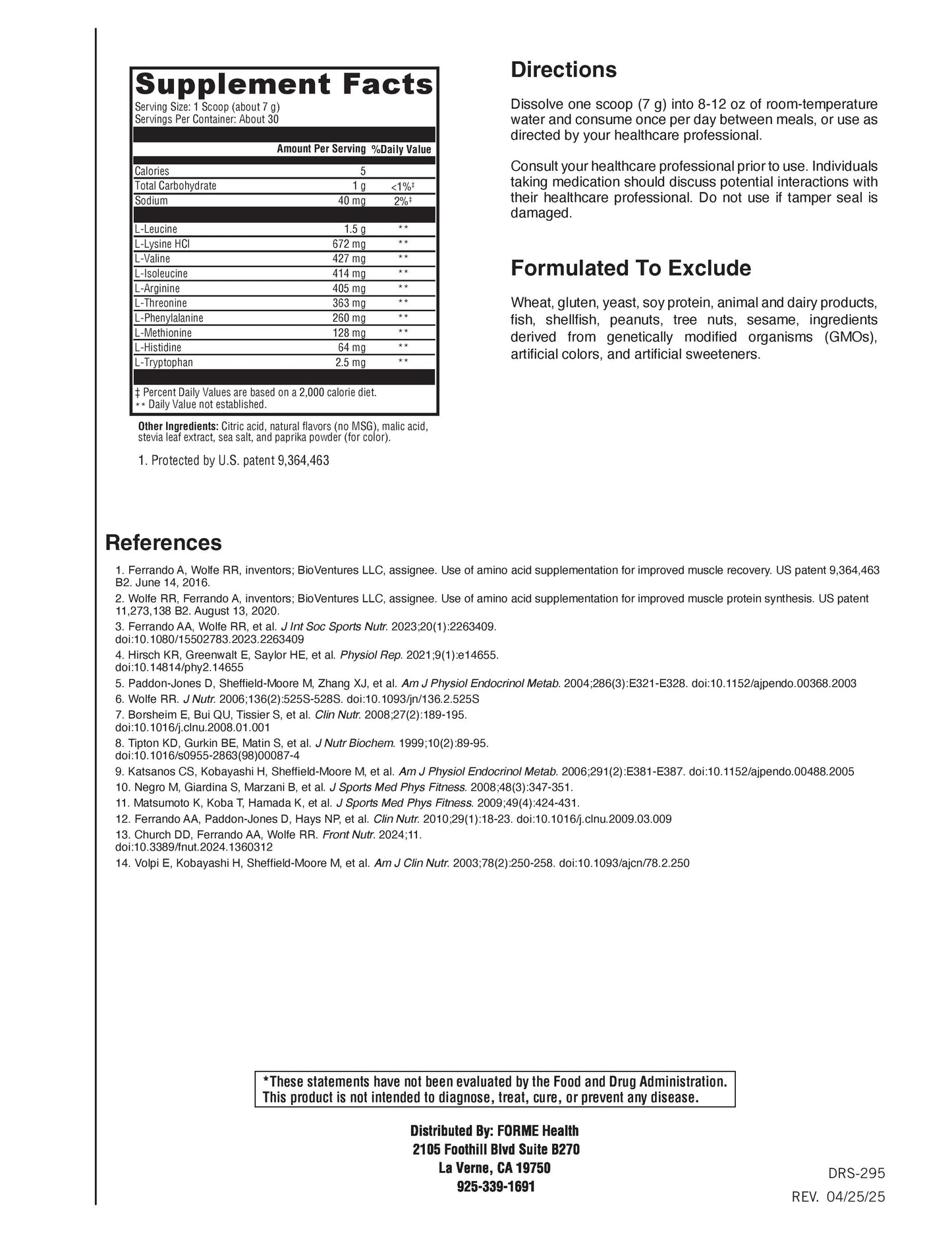 AMINOS – Electrolytes and BCAA Blend