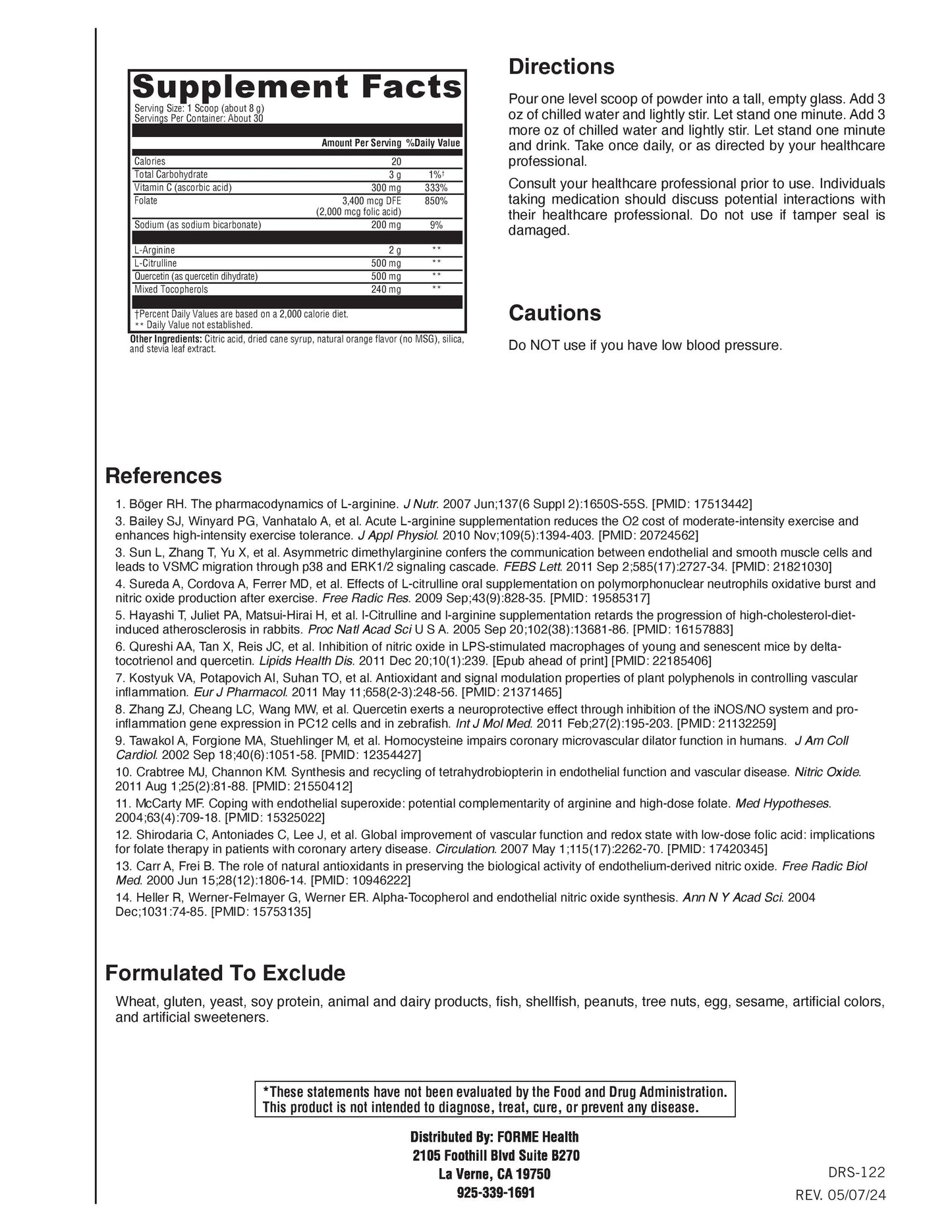 PUMP – Nitric Oxide